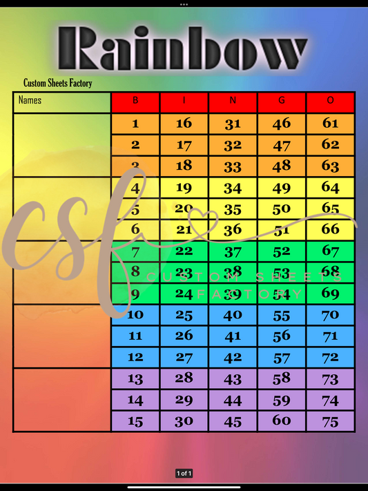 Rainbow Block - 5 blocks - 75 ball