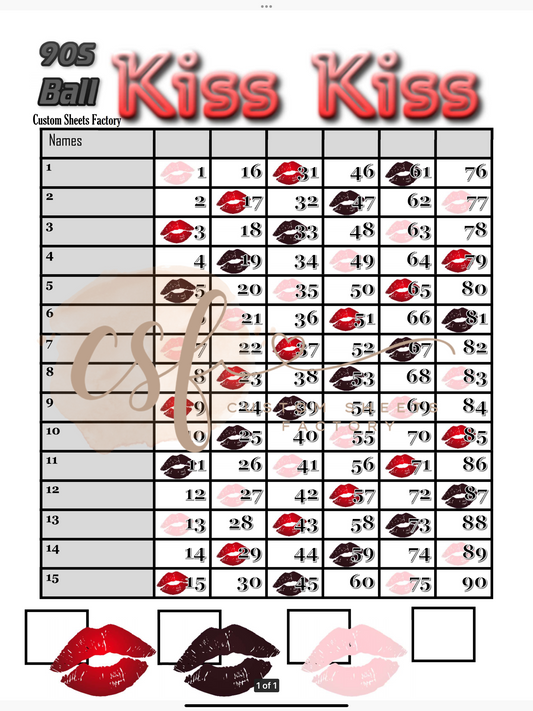 Kiss Kiss - 15 line - 90s ball