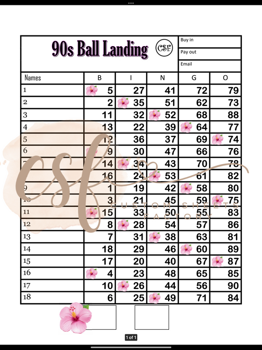 Pink Flower - 18 line - 90 ball