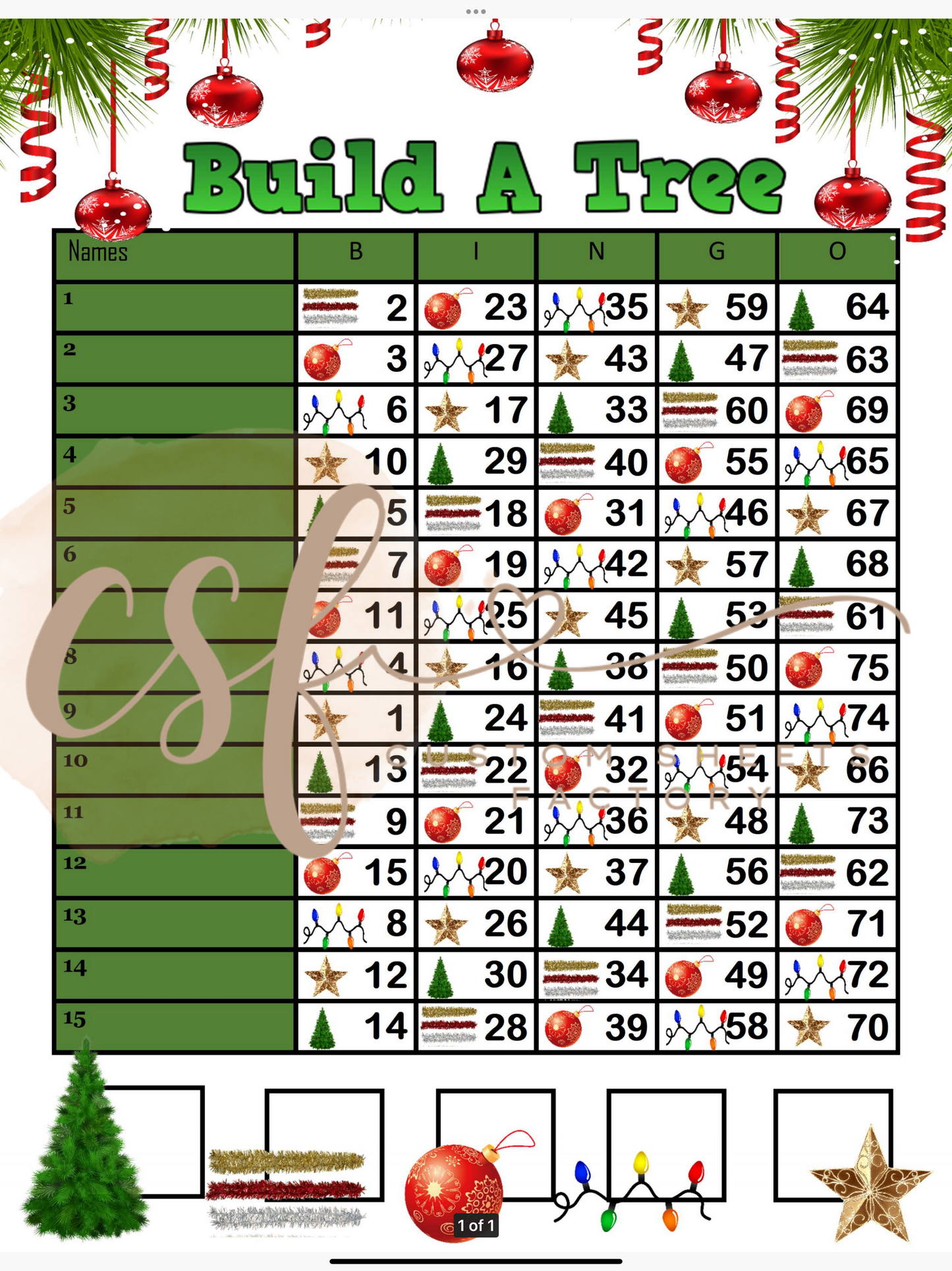 Build a Tree - 15 line - 75 ball