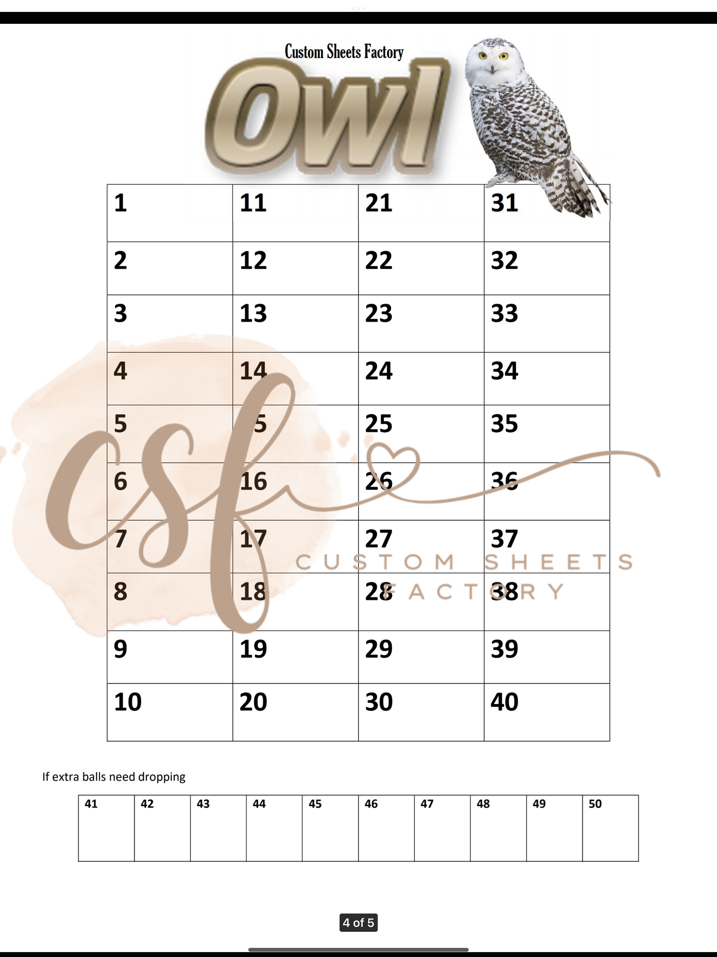 Owl Holders - 3 Number - 25 Cards