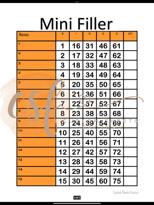 Colored Minis - 15 line - 75 Ball