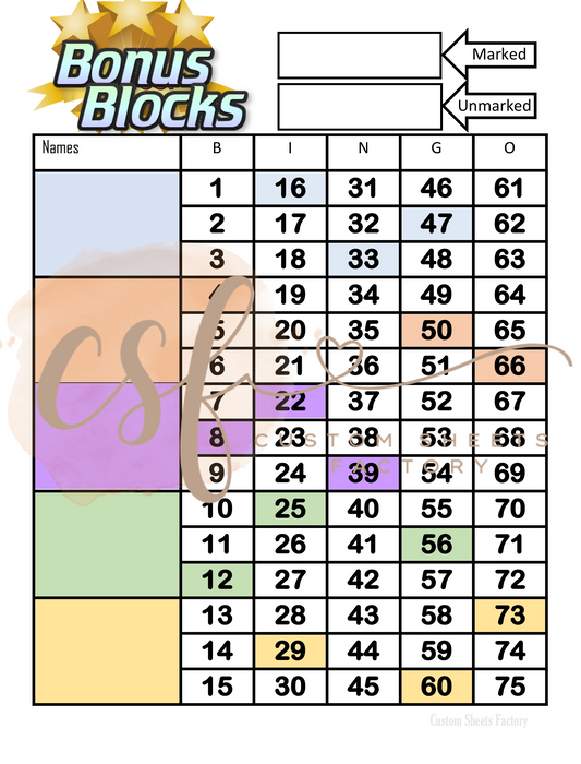 Bonus Blocks Set