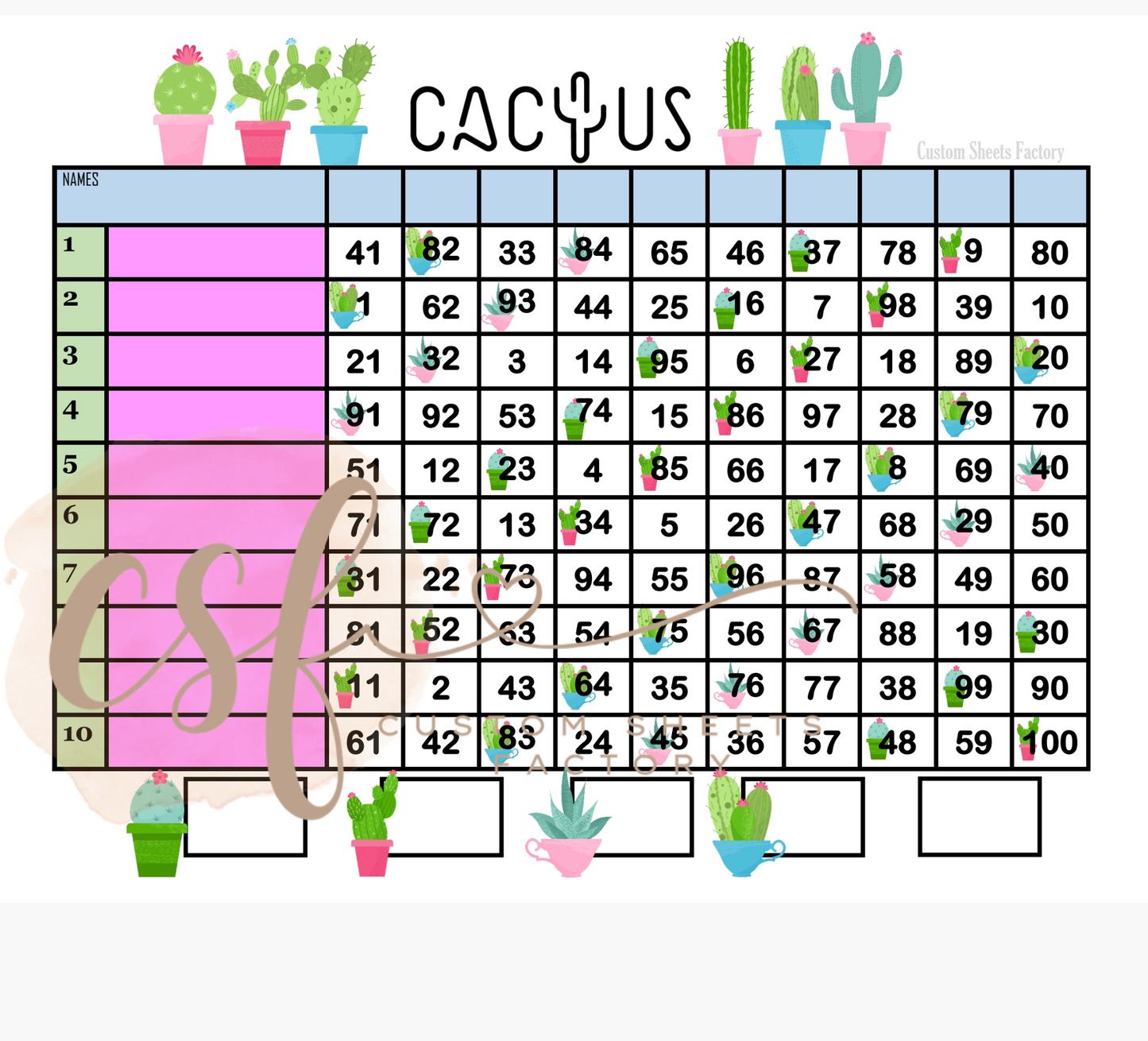 Cactus - 10 Line - 100 Ball