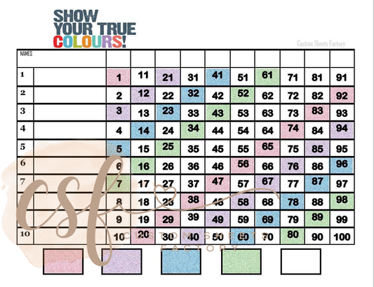 Show your Colours - 10 line - 100 Ball