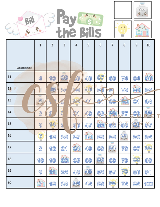 Pay the bill - Grid - 100 Ball