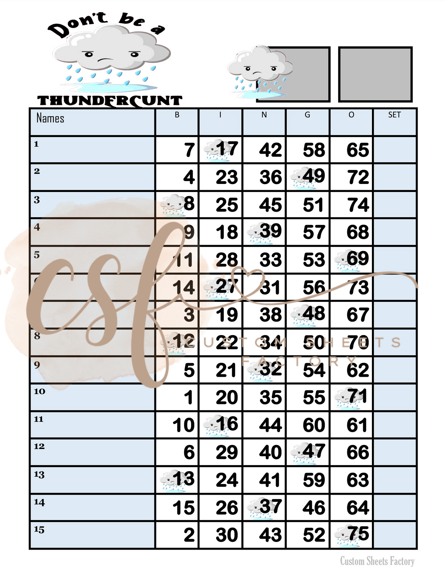 Dont be a thundercunt - Single Landing - 75 Ball