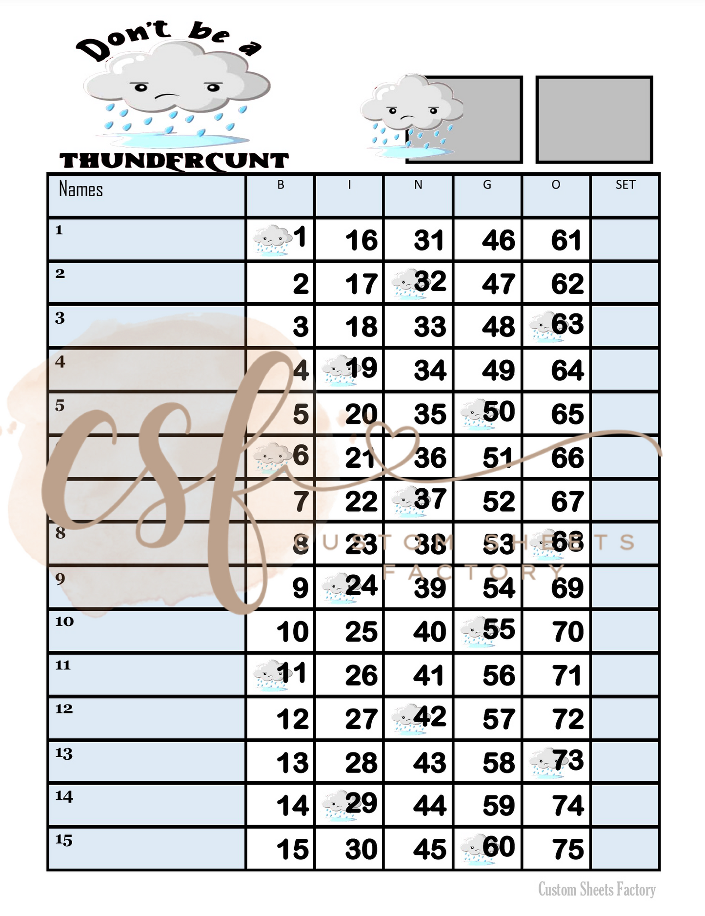 Dont be a thundercunt - Single Landing - 75 Ball