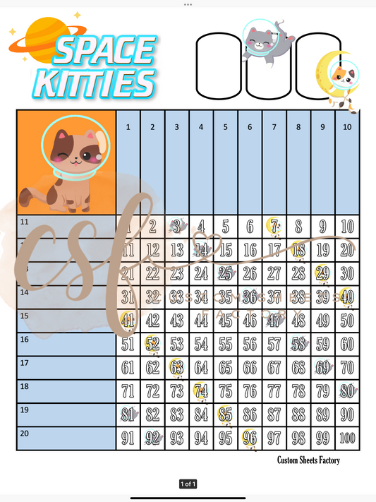 Space Kitties - Grid - 100 Ball