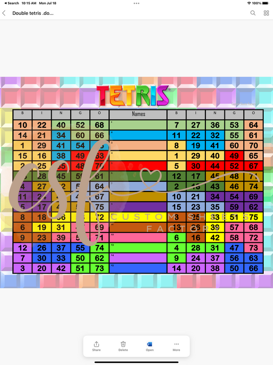 Double Tetris - 75 ball x 2