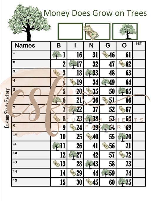 Money does grow on trees - 15 line - 75 Ball