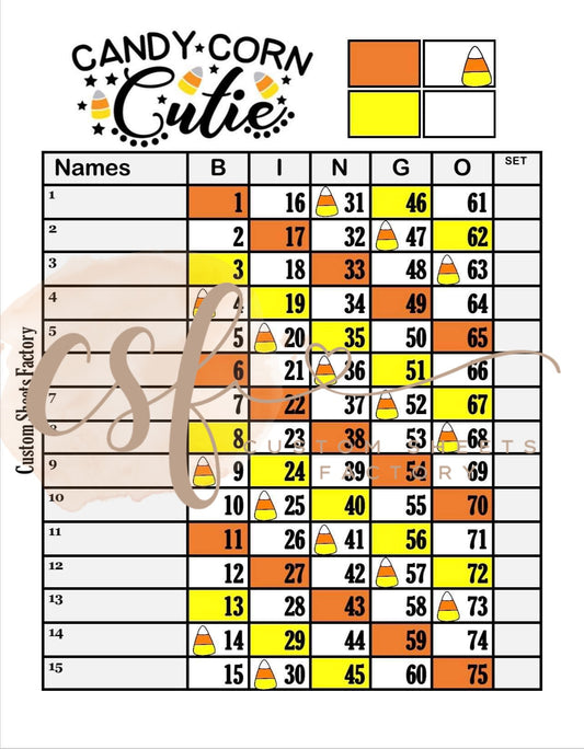 Candy Corn Cutie - 15 Line - 75 Ball