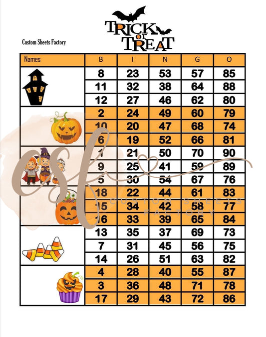 Trick or Treat - Blocks - 75 & 90 Ball