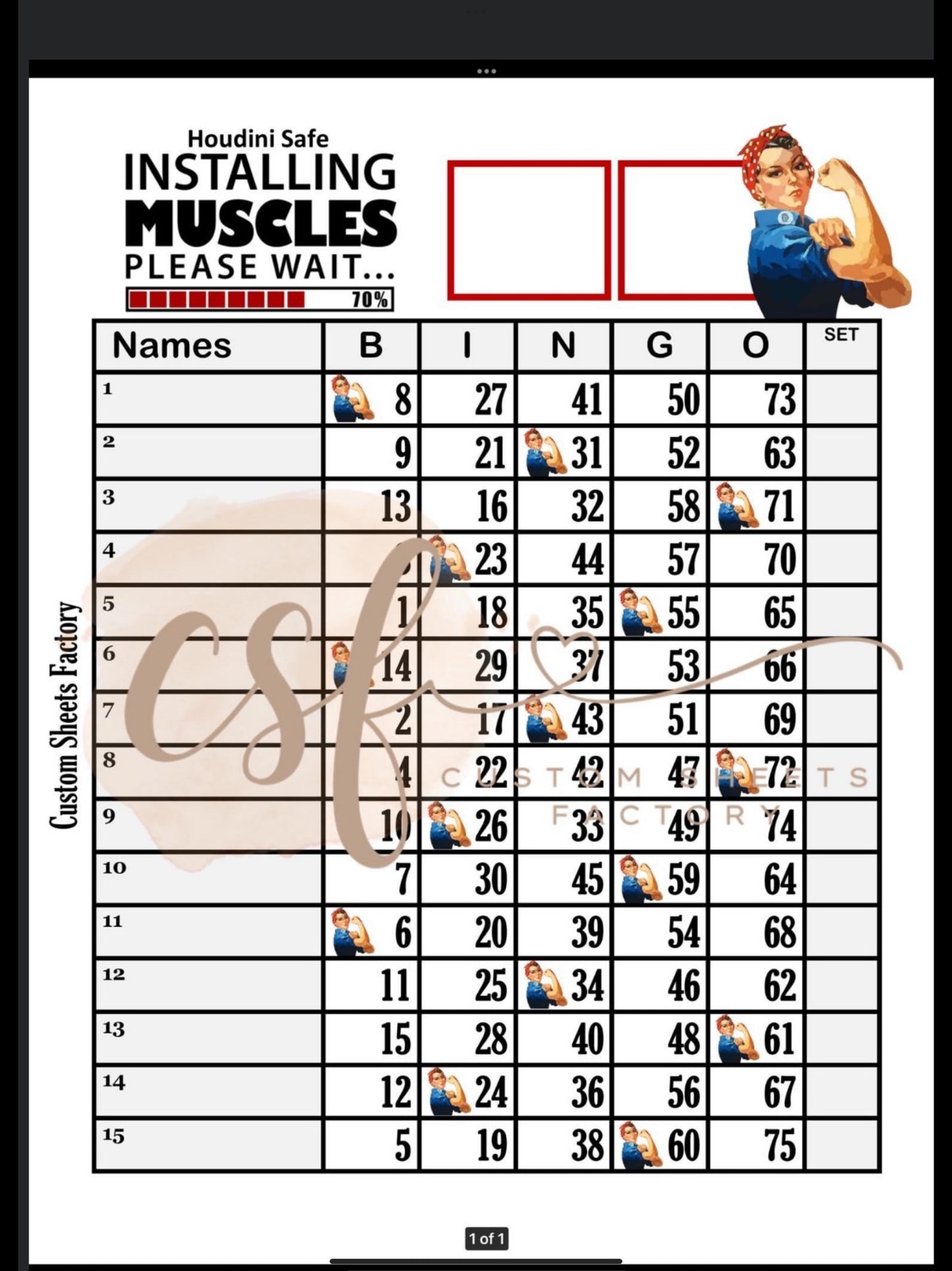 Installing Muscles - 15 line - 75 ball