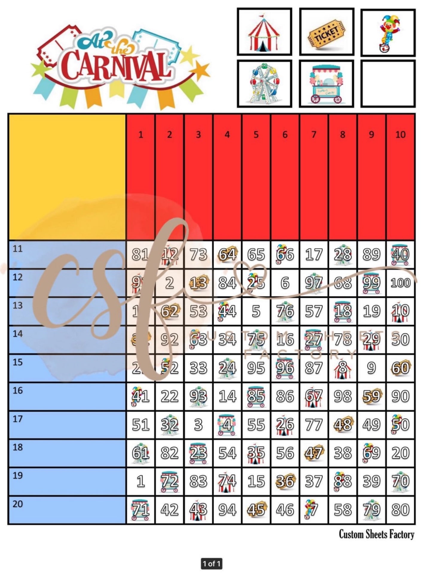 Carnival - Grid - 100 Ball