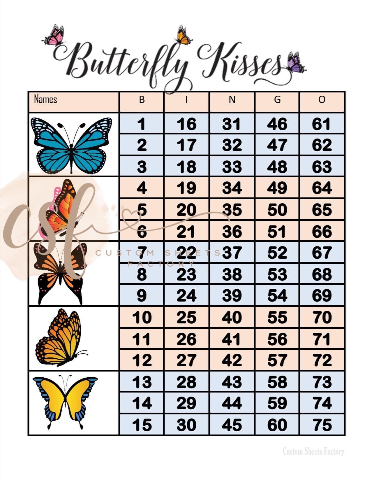 Butterfly Kisses - 5 block - 75 Ball