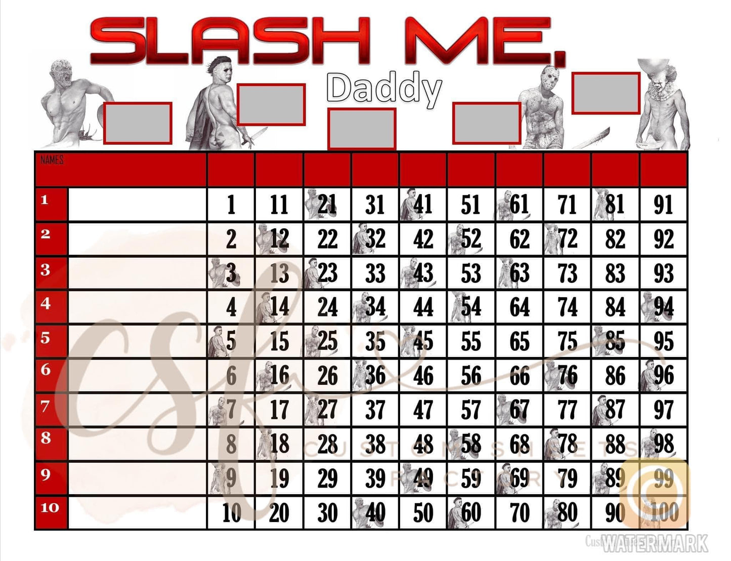 Slash me Daddy - 10 Line - 100 Ball