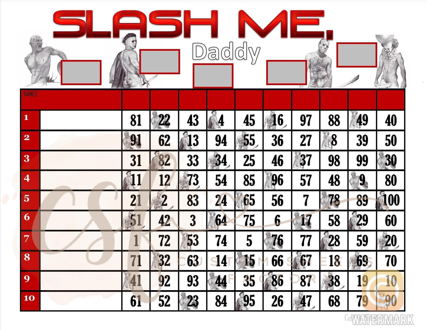 Slash me Daddy - 10 Line - 100 Ball