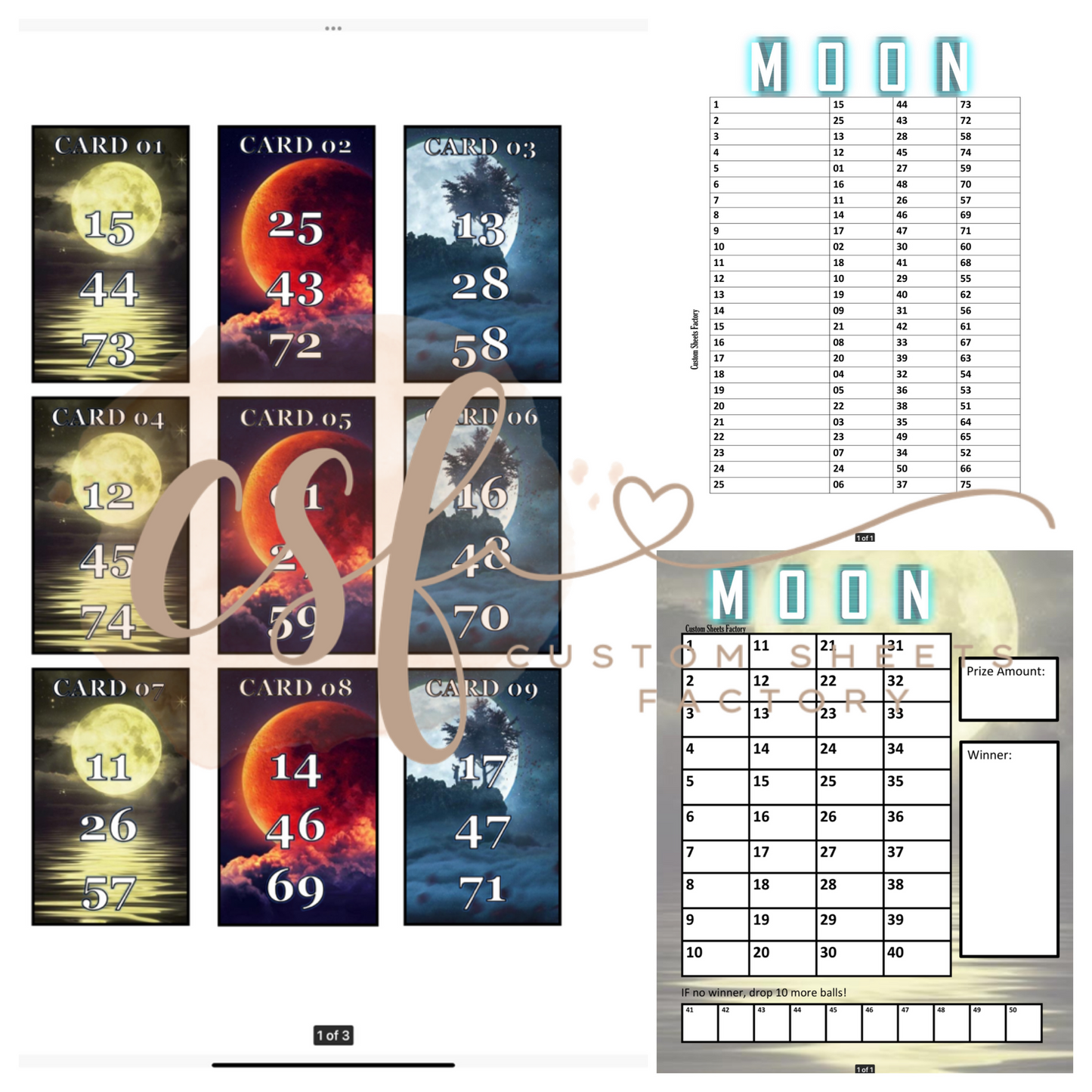 Moon - Holder Set - 25 Card