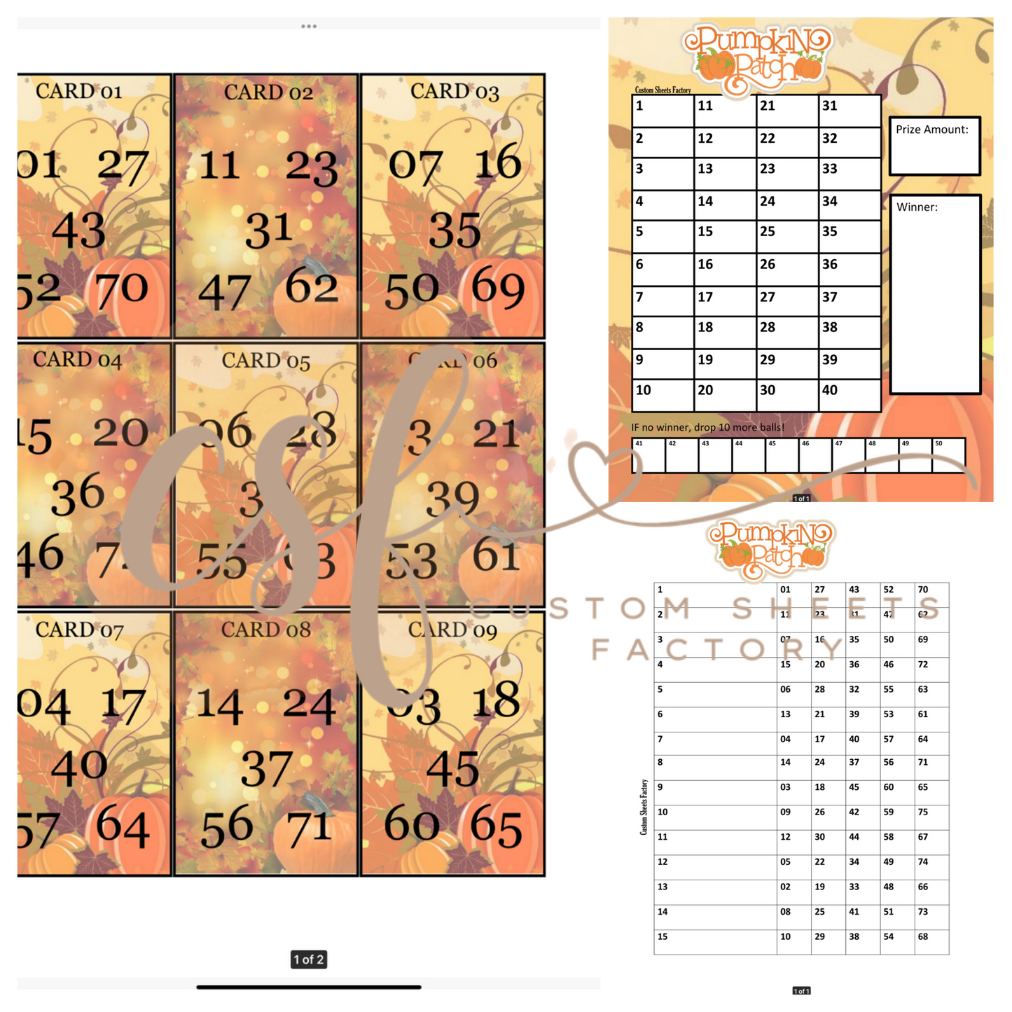 Pumpkin Patch - Holder Set - 15 Card