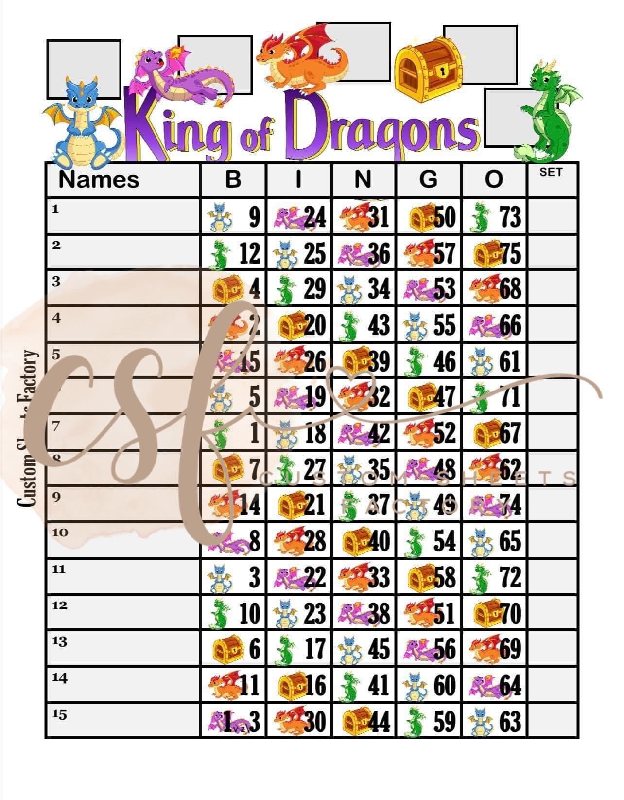 King of Dragons - 15 Line - 75 Ball