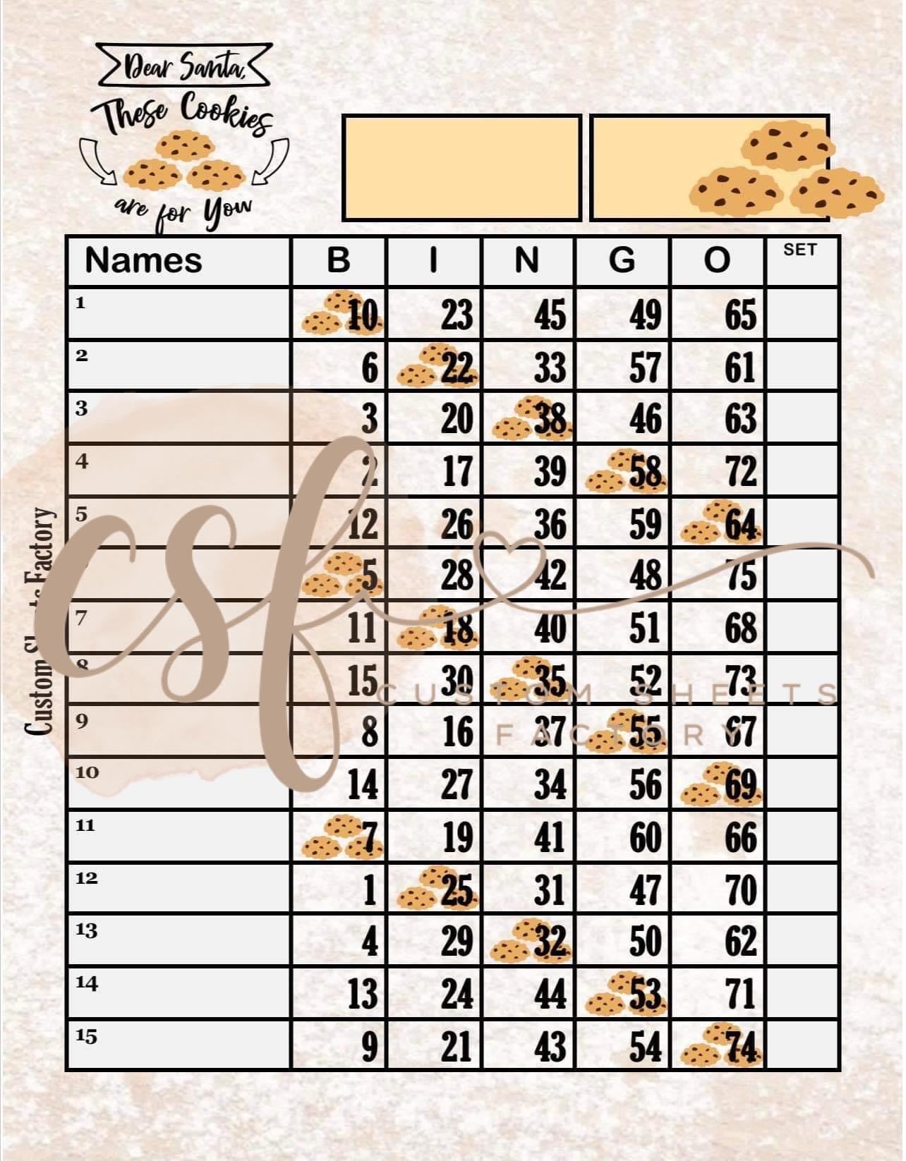 Dear Santa these cookies are for you - 15 Line - 75 Ball