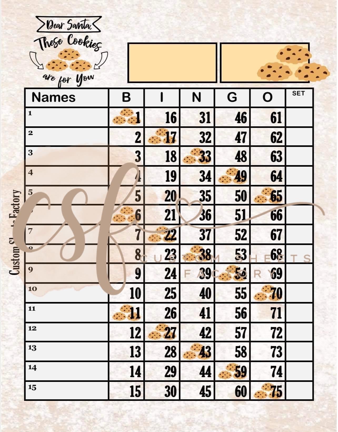 Dear Santa these cookies are for you - 15 Line - 75 Ball