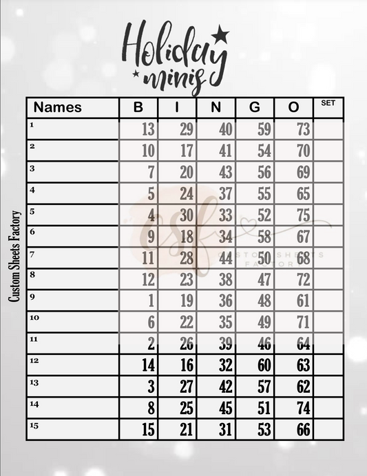 Holiday Mini - 15 Line - 75 Ball