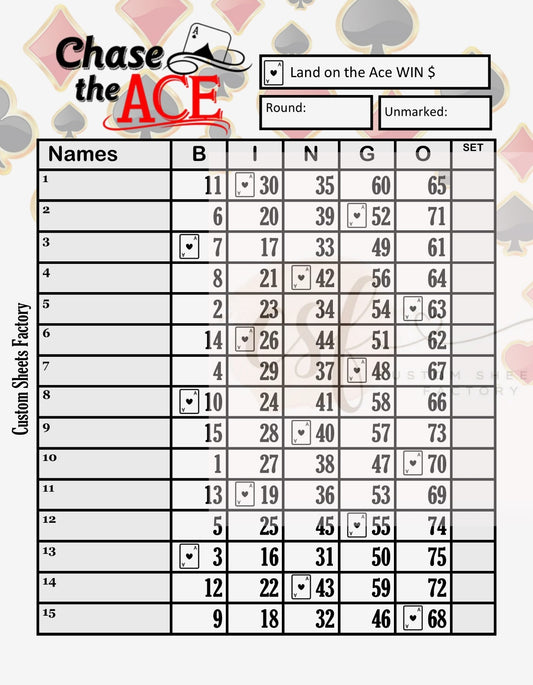 Chase the Ace Jackpot - 15 Line - 75 Ball