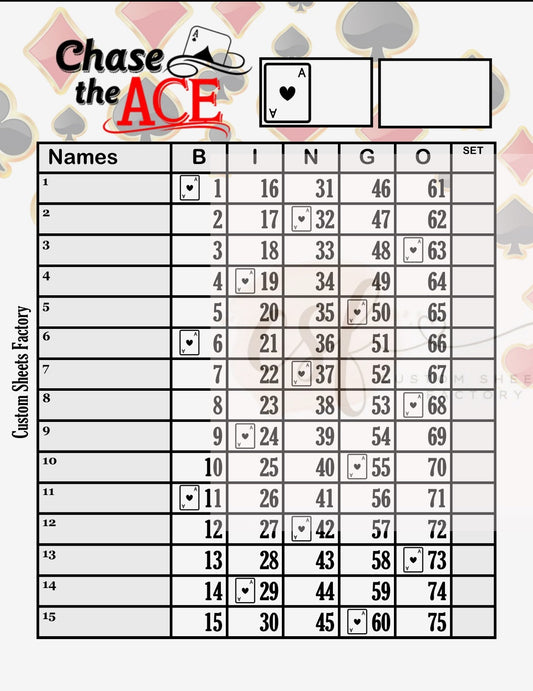 Chase the Ace - Single Landing - 15 Line - 75 Ball