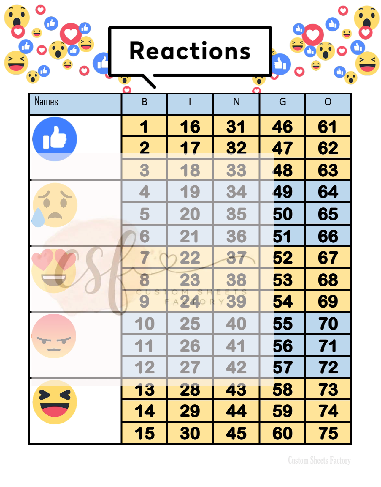 Reactions - Block - 75 Ball