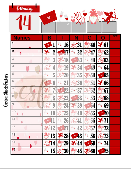 February 14th - 15 line - 75 Ball