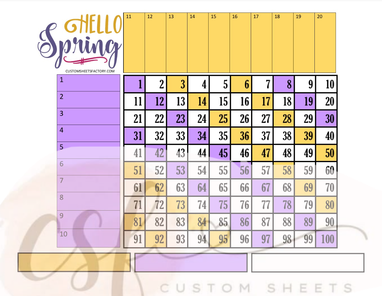 Hello Spring - Grid - 100 Ball